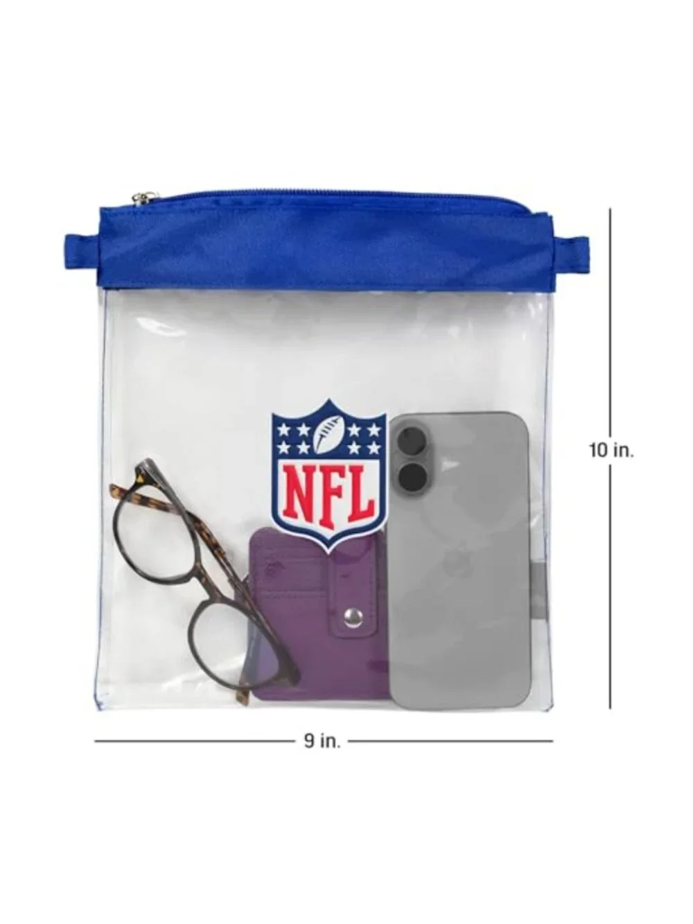 NFL Clear Satchelette 3D Logo Polyvinyl Chloride Purse